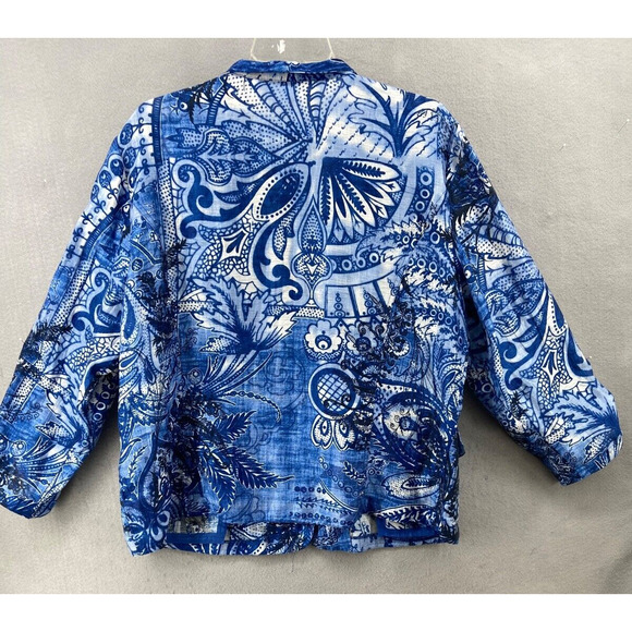 Chico's Blue Patterned Blazer - Picture 10 of 13